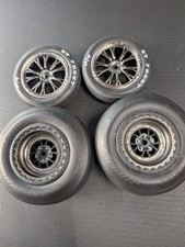 Traxxas Drag Slash Rear Satin Black Wheels On Power Hobby Tires Wit New Fronts