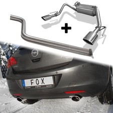 FOX Edelstahl Sportanlage ab Kat DUPLEX je 1x115x85mm für Opel Astra J Limo 1.6l