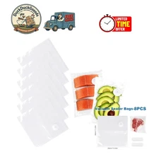 Efficient Food Freshness with 8 BPA-Free Vacuum Seal Bags, 10"x11" Size