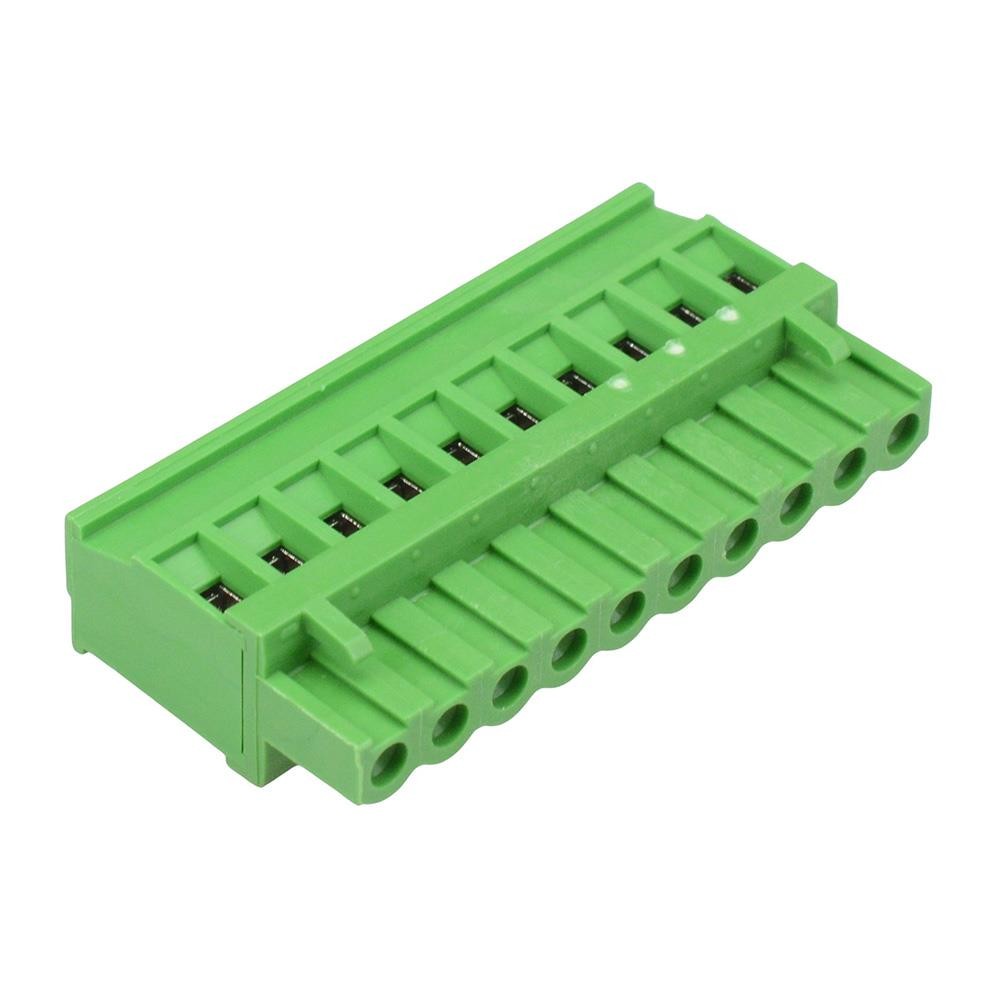 10 x 10-Way 5.08mm Vertical Pluggable Terminal Block Green 15A 300V