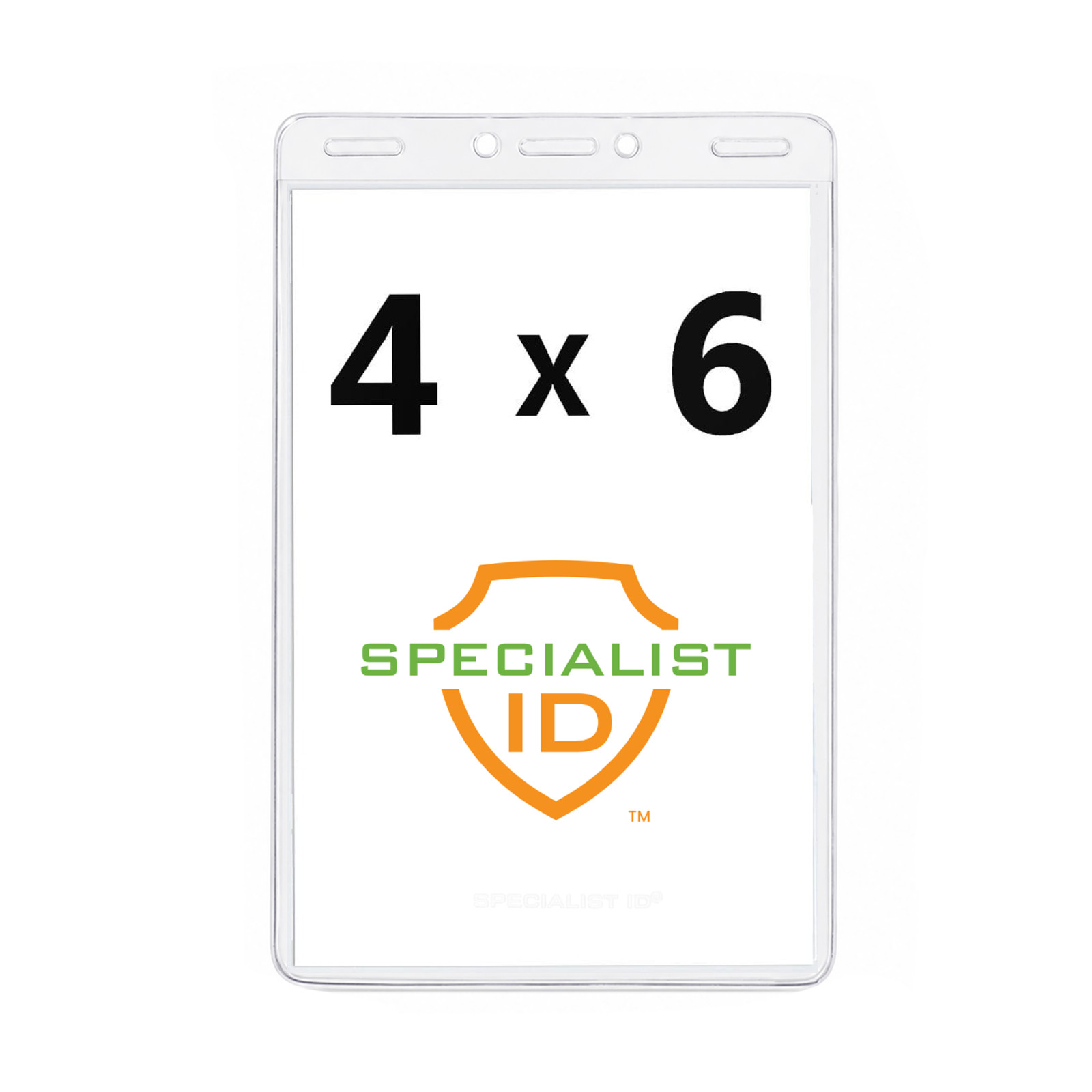 2 Pack 4X6 Extra Large Badge & Ticket Holders for Special Events - 4 X 6 Sleeves