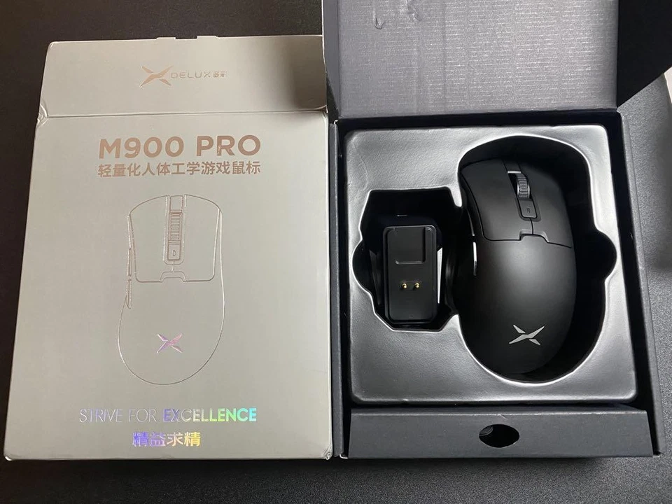 DELUX M900 PRO Wireless Gaming Mouse Black Good condition - Image 4 of 4