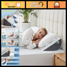 Full Size Bed Wedge Pillow - Mattress Gap Filler, High-Density Foam, Grip Dots,