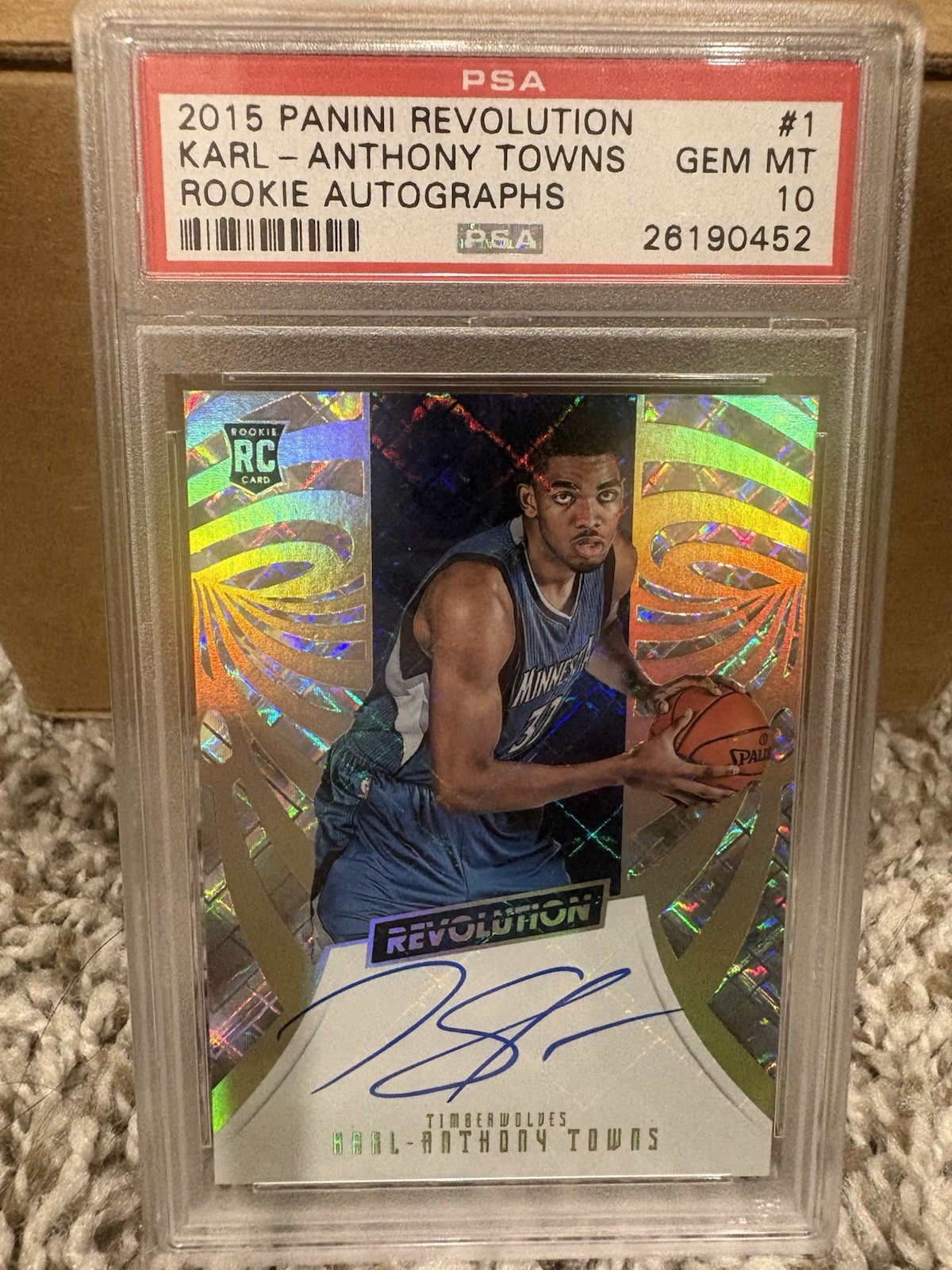 Karl-Anthony Towns #1 2024-25 Panini Eminence Basketball Dual Brand Logos