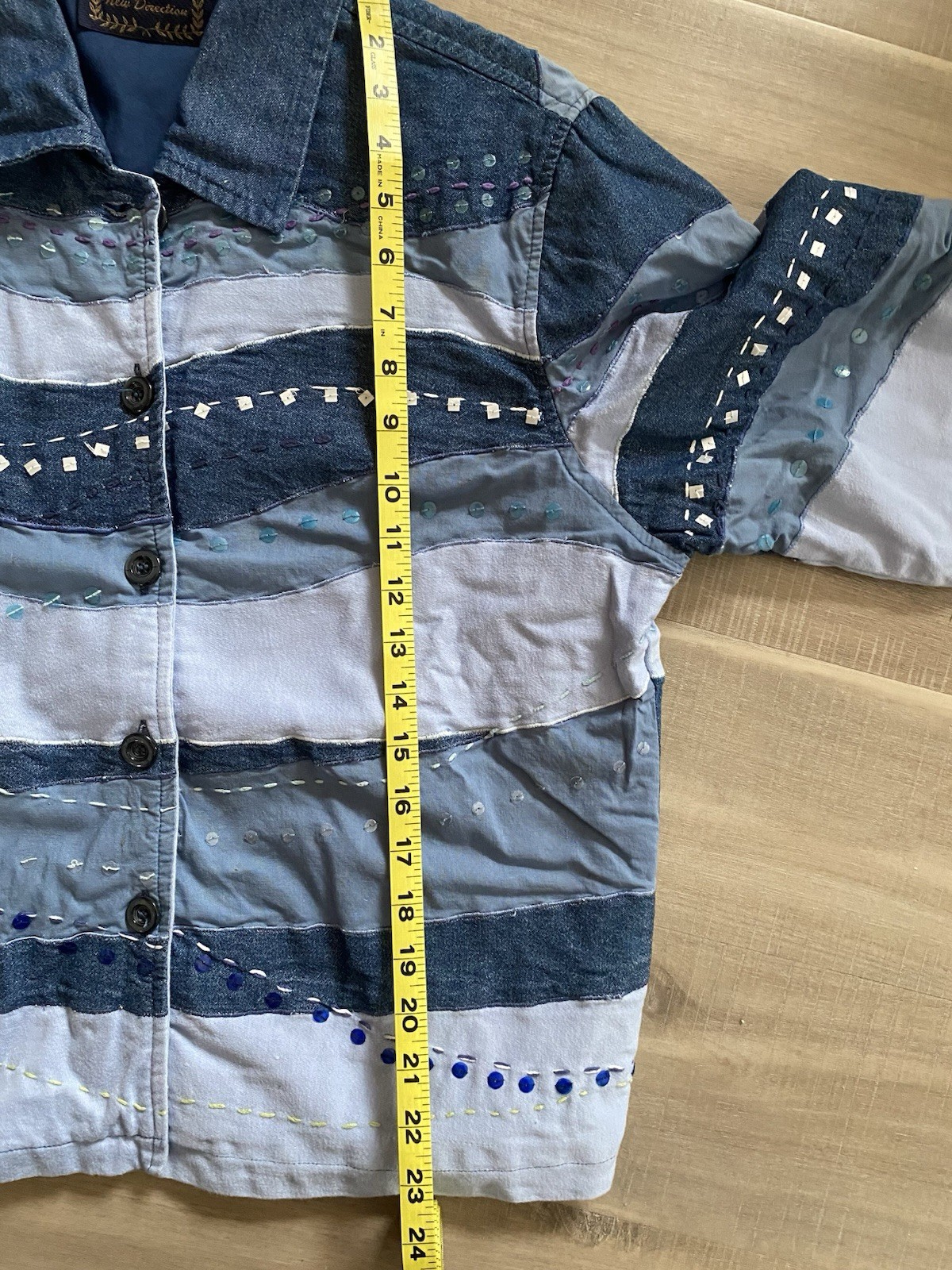 New Direction Embroidered Patchwork Jacket Size L… - image 7