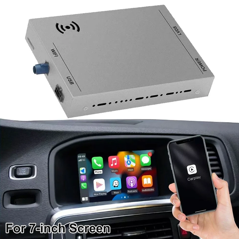 7" Wireless Carplay Apple&Android Auto Navigation Retrofit For Volvo V40 V60 S60 - Image 2 of 4