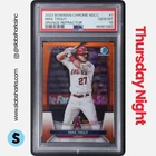 2023 BOWMAN CHROME NATIONAL CONVENTION MIKE TROUT ORANGE REFRACTOR /25 PSA 10