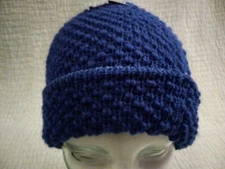 NWT Unisex OSFA Juncture Dark Blue Chunky Waffle Knit Winter Beanie Cap