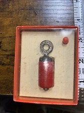 Vintage Audubon Bird Call realizzato da Roger Eddy legno di betulla peltro Newington Conn