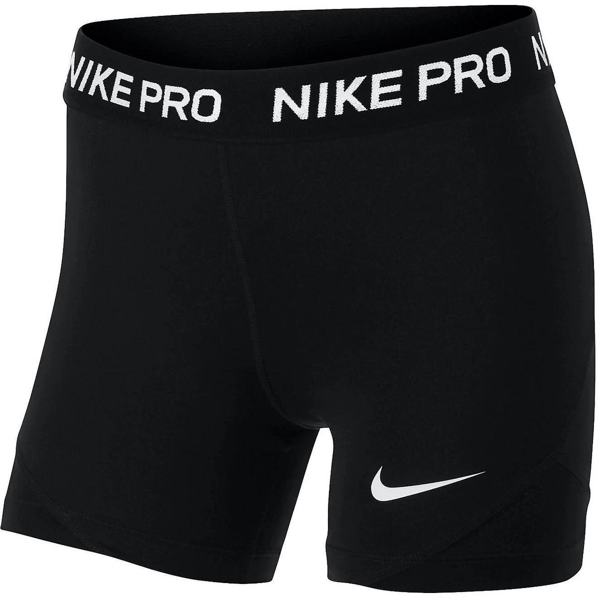 NEW NIKE [XL] Girl's 4 Pro Compression Yoga/Volleyball Shorts, Black,  AQ9040