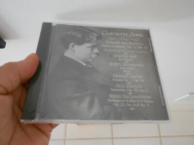 claudette sorel plays macdowell-raff-chopin-creston-rachmaninoff 1992 sealed cd