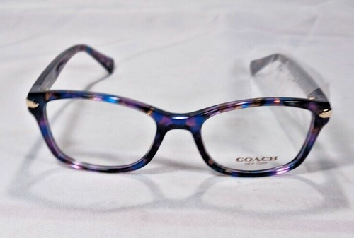 NEW COACH HC 6065 5288 PURPLE CONFETTI BLUE AUTHENTIC FRAMES EYEGLASSES 49-17 - Picture 9 of 16