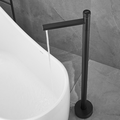 Bathroom Floor Stand Faucet Free Standing Bathtub Brass Black Floor mounted