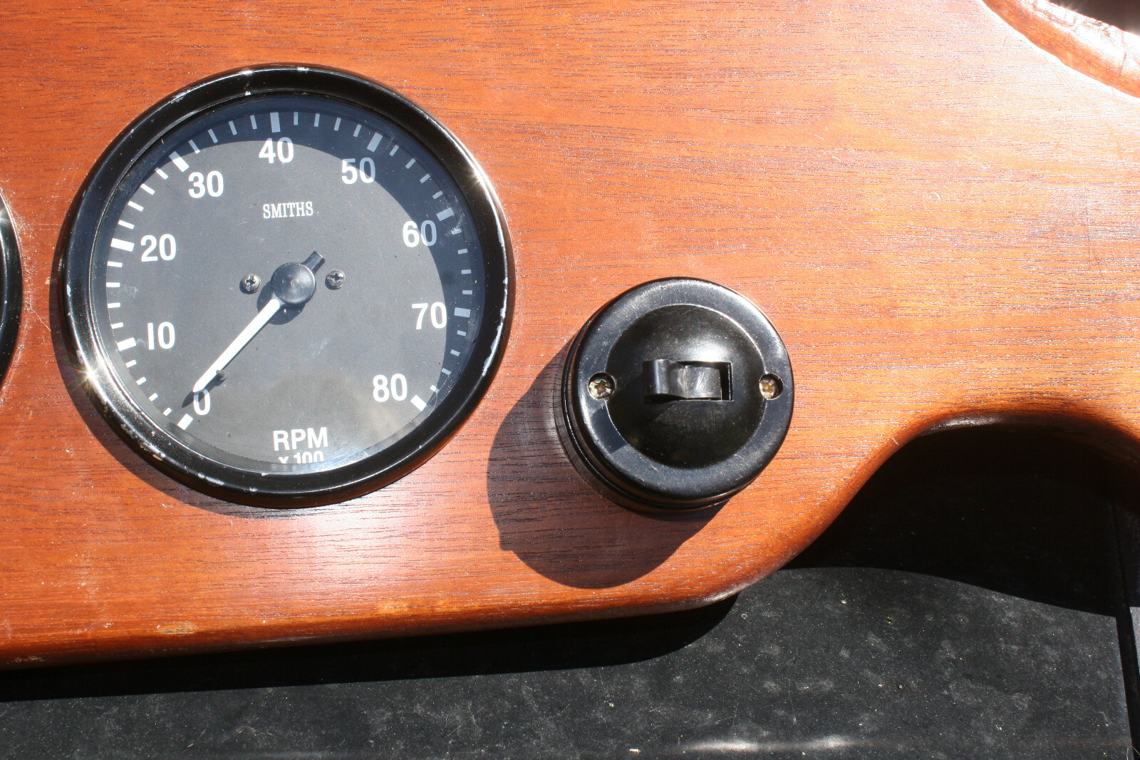Bentley 3 Litre Wood Dash w/ Reproduction Speedometer & Tachometer