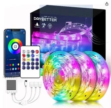 50 ft Led Strip Lights Waterproof with App Voice Control Remote