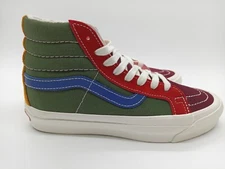 Size 5 - NEW VANS OG Sk8- LX High Multi - Skater Shoes Original Red Green Blue