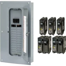 Square D 100 Amp 24-Space 48-Circuit Indoor Main Breaker Panel Box Load Center