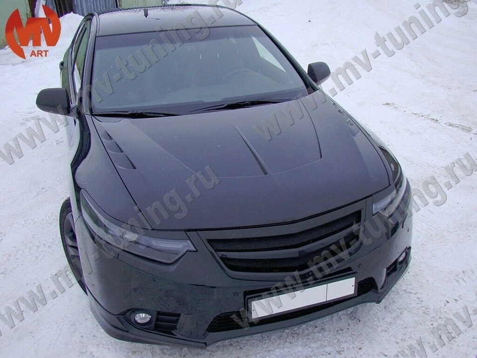 Rejilla delantera ABS var №2 con malla para Honda Accord 8 CU/CW Acura TSX 2011-2014 Foto 4 de 4