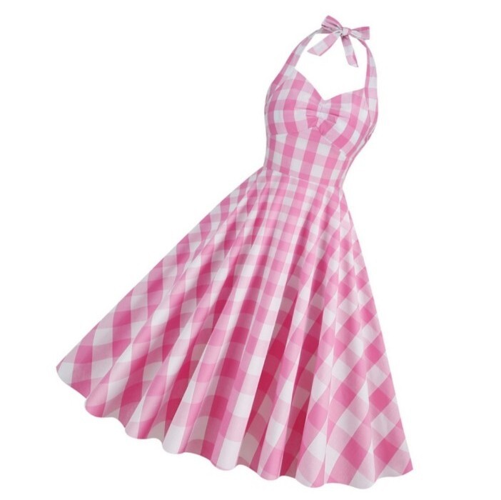 open lace back dress Barbiecore Dress