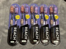   10 Reach Essentials Soft Bristle Toothbrushes w/ Brush Caps 2ct Pks x 5 NWT  