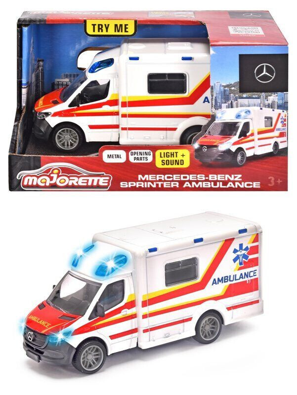 Ambulanza Mercedes-Benz Sprinter cm. 15 Majorette in Metallo