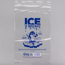 1000 CASE 10 Lb WICKETED Clear Plastic Ice Bags Store Bagger Commercial Barcode
