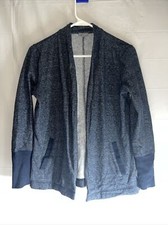 T by Talbots Woman  s Size XS Open Front Cardigan Jacket Gray/Charcoal