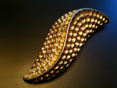 Broche Vintage Signée Claude Montana Pour Claire Deve - Résine Et Métal