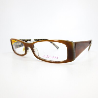 Jill Stuart Eyeglasses JS193A-1 Brown Rectangle Full Rim Frames 50[]17 135mm a10