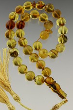 Islamic 33 Round Prayer Beads 11mm Genuine BALTIC AMBER TASBIH 34.4g 180418-10