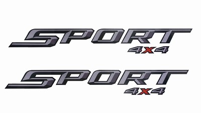 2pcs Sport 4x4 Decals Decal Mods Stickers (2019-2020) (Gray Red)