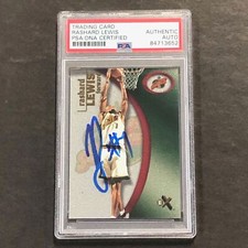 2000-01 Fleer #84 Rashard Lewis Signed Card AUTO PSA/DNA Slabbed Seattle Superso