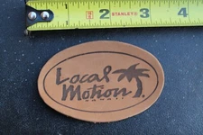 Local Motion Surfboards Hawaii Palm Tree Genuine Leather Vintage Surfing PATCH