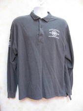 Harley Davidson LS gray polo Cotton XL American Pride Oakdale NY Made in USA