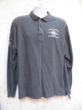 Harley Davidson LS gray polo Cotton XL American Pride Oakdale NY  Made in USA