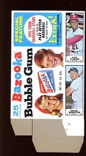 1968 Bazooka Uncut Box Baseball Mantle Flood Wynn Horlen Lonborg (No Top Tab)