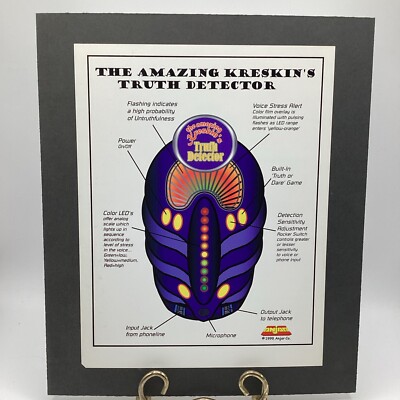 ANJAR  Amazing Kreskin Truth Detector  Handheld Game Ad & Art Concept Prototype