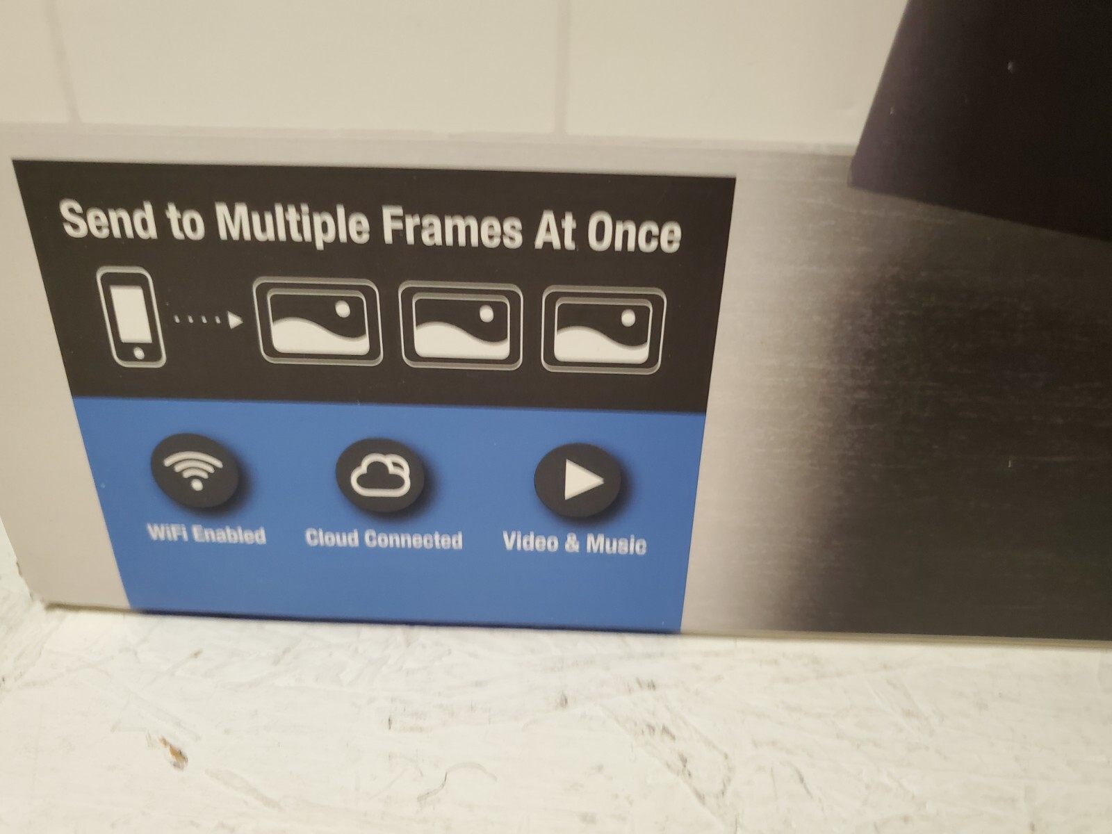 Brookstone PhotoShare Digital Smart Frame WiFi 10.1 HD Touchscreen 8GB