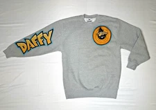 Pro Club Heavyweight Crew Neck Fleece Pullover Sweater Gray Size L Daffy Duck