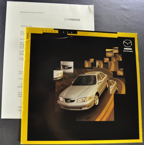 2000 Mazda 626 Catalog Brochure +Letter ES LX Sedan Nice Original