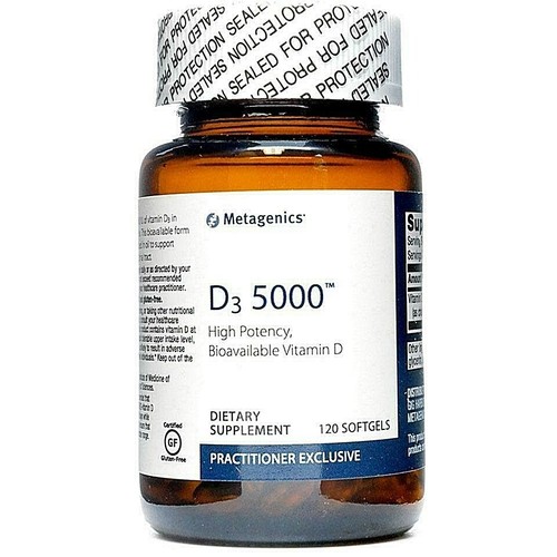 Metagenics D3 5000 IU High Potency Bioavailable Vitamin D 120 Softgels