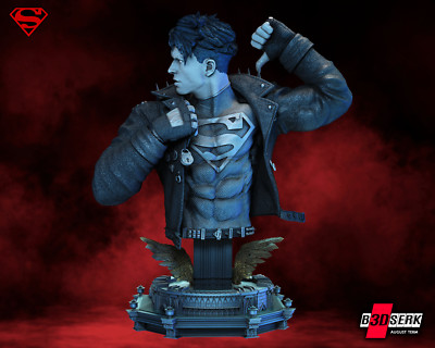 Superboy Bust (Fankunst) Figur 3D Harz gedruckt 4. und 8 Maßstab