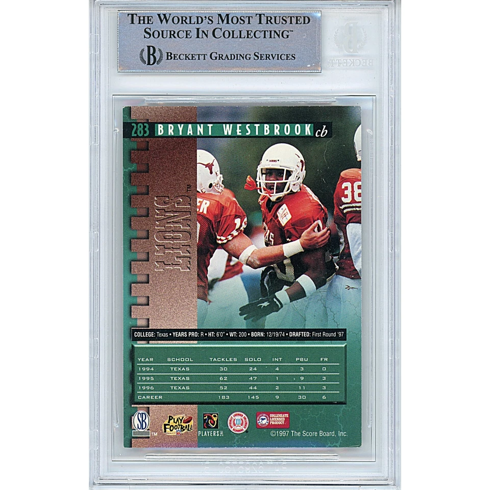 Bryant Westbrook Signed 1997 NFL Pro Line #283 Card AUTO Beckett Texas Longhorns - Image 2 of 4