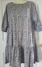 ASOS Design Ladies Tiered Smock Dress Floral Vtg Prairie Cottagecore Style Sz 12
