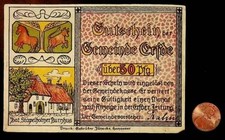 1921 Germany ERFDE 50  Phennig Banknote / Notgeld