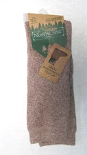 NEW NorthCrest Women's 9-11 Brown Terry Cushioned Boot Socks 1 Pair