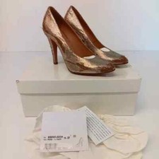 Maison Margiela Womens Distressed Gold Metall...