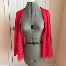 Body wrappers dancewear women's small red long sleeve cape shawl worn only once