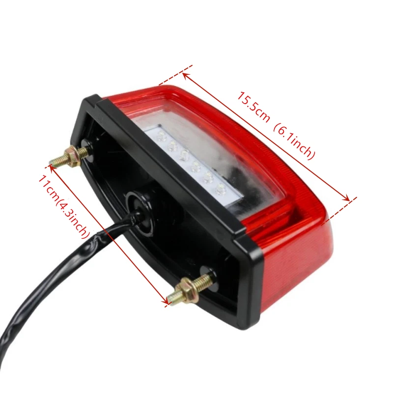 Luz trasera de freno LED roja para Suzuki ATV DR LTZ King Quad Runner Dual Sport RM DS Foto 2 de 4