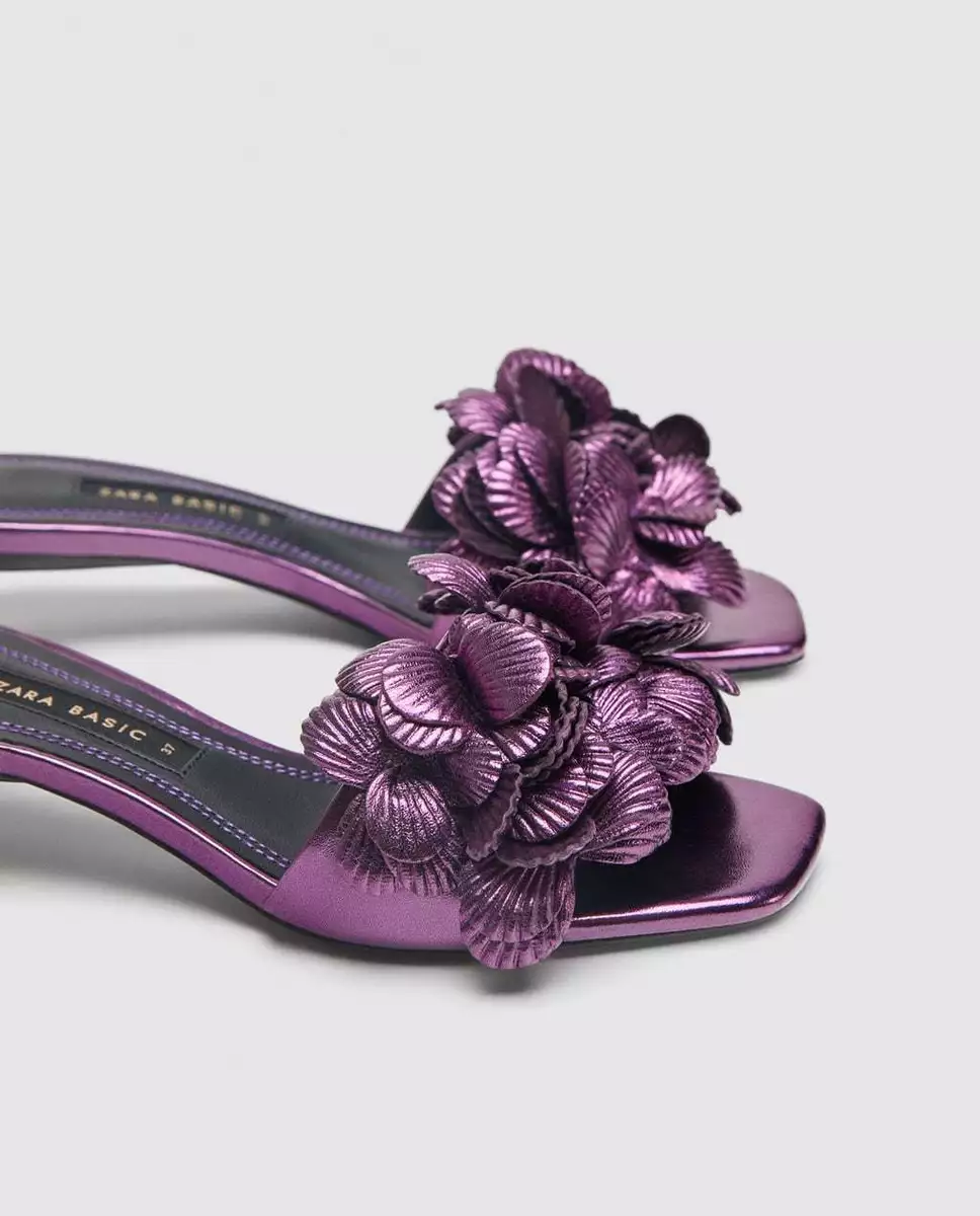 Metallic purple heels 2025